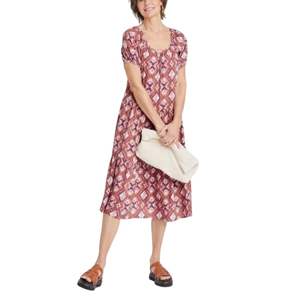Knox Rose Tiered Sleeve Midi Dress Size M